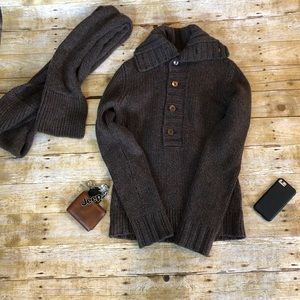 Rare J.Lindeberg Lambswool Knitted Sweater N scarf